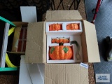 Seven piece pumpkin tureen set