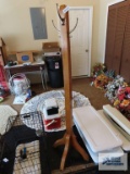 Wooden hall tree