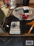 Small dog bed with pad and brushes