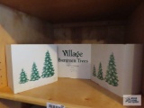 Three Department 56 evergreen trees, set of 3