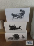 Department 56, One Horse Open Sleigh, Dover Coach, and Delivering Coal for the Hearth