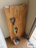 True Temper and Ames shovels and roll about platform