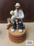 Emmett Kelly Jr, Doctor music box, plays You've Got a Friend, approximately 6-1/4 inches tall.