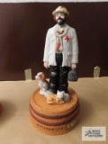 Emmett Kelly Jr Collection, Veterinarian music box, approximately 7-1/4 inches tall