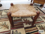 Vintage rush bottom footstool