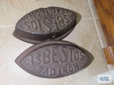 Antique asbestos sad iron bases