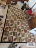 Shaw area rug, 5 ft 5 in by 7 ft 8 in