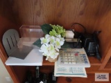 Exacto electric pencil sharpener, adding machine, copy paper, etc