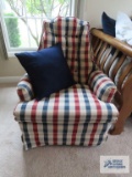 Plaid swivel platform rocker
