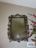 Metal frame wall mirror