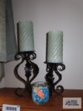 Candle holders with candles