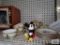 Mickey Mouse children's tea set and Mickey Mouse figurine