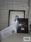 Civil War Centennial patch and stamp and John F. Kennedy first day of issue framed portrait