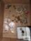 Assorted brooches, pins, and trinkets
