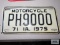 1975 71 IA. motorcycle license plate