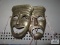 Pair of brass masks