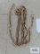 Gold colored necklace, no clasp, marked 750.