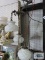 Three light hanging lamp with milk glass shades