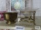 Candy dish with brass base and brass bowl by Hosley International