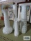 Milk glass bud vases
