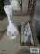 Aynsley Cottage Garden pattern vase and butter dish with spreader