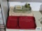Plastic serving tray set and etc