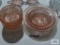 Pink depression glass bowls
