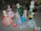 Variety of ceramic figurines