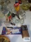 Variety of kitchen items including knife sharpener, thermometer, salt and pepper grinders, cookie