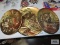 Decorative ceramic dimensional wall plaques. one is damaged.