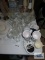 Large amount of clear glassware, Christmas mugs, mug warmer, etc