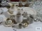 Ultima commercial plates, Jackson China pitcher, wash bowl and pitcher, and other pitchers