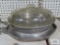 Vintage heavy aluminum serving tray and baking dish with lid