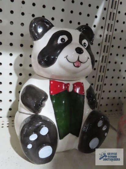 Weiss panda bear cookie jar. made in Brazil