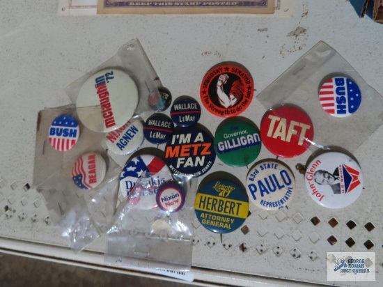 Political and other buttons
