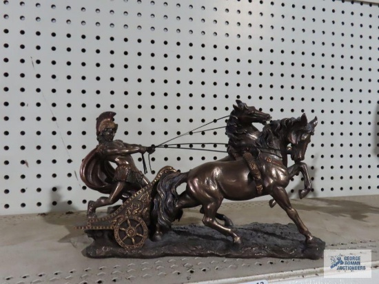 Pacific Giftware Roman soldier and chariot figurine