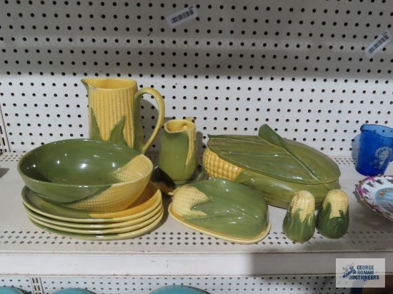 Shawnee USA assorted China pieces. corn cob pattern