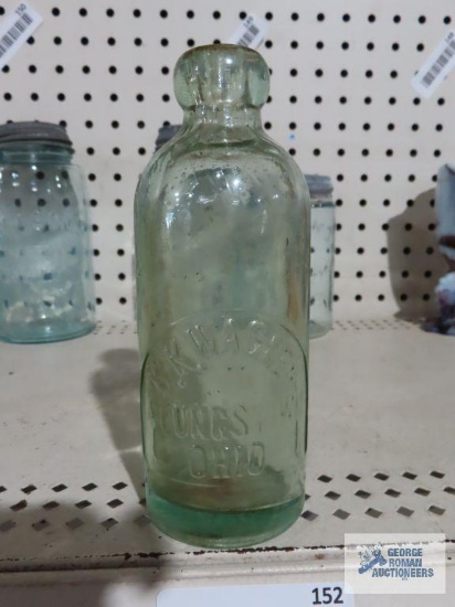 Antique W. K. Wagner Youngstown, Ohio bottle, marked W on bottom