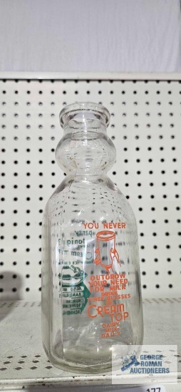 Cream Top Dairy Ice Cream milk bottle