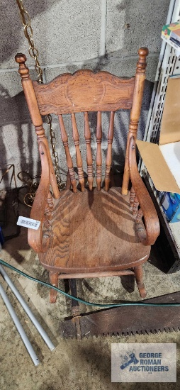 Children's oak rocker