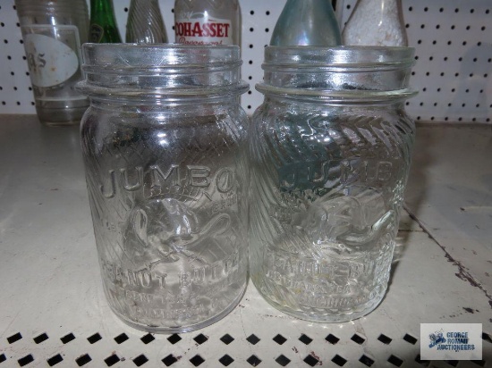 Two Jumbo peanut butter jars