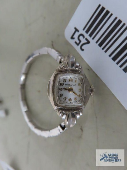 Boluva ladies watch, marked 10K rolled gold plate 02061324. Band is marked Gemex.