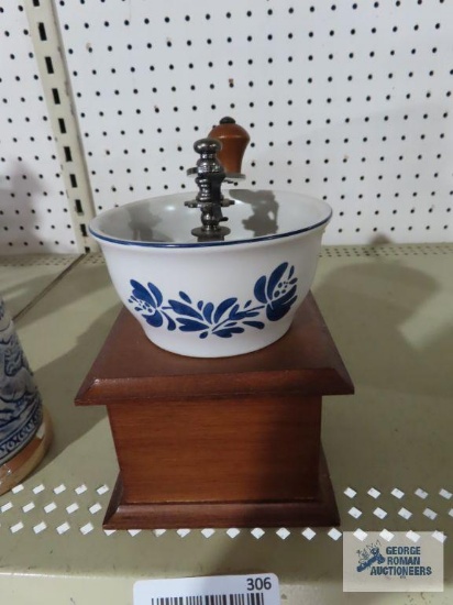 Pottery bowl coffee grinder