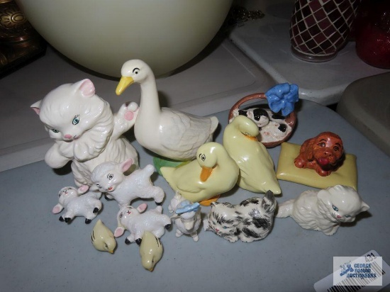 Variety of small and miniature figurines