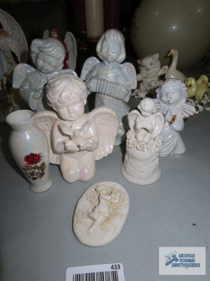 Ceramic angel figurines and etc