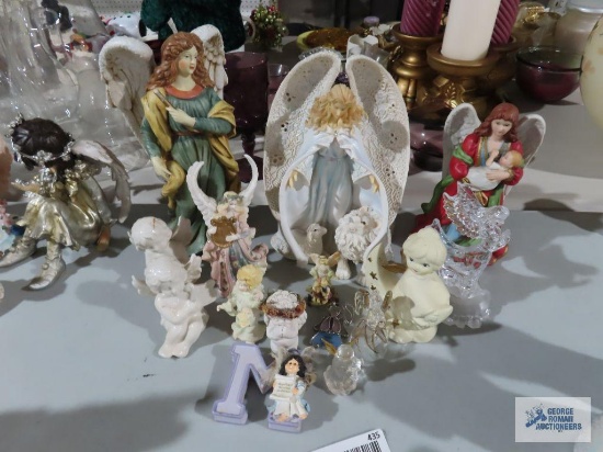 Variety of angel figurines