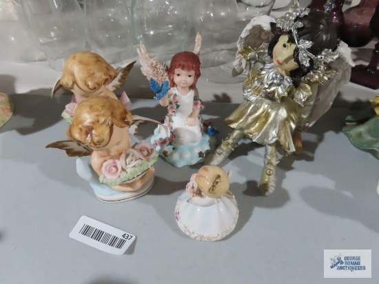 Variety of angel figurines including Josef Original