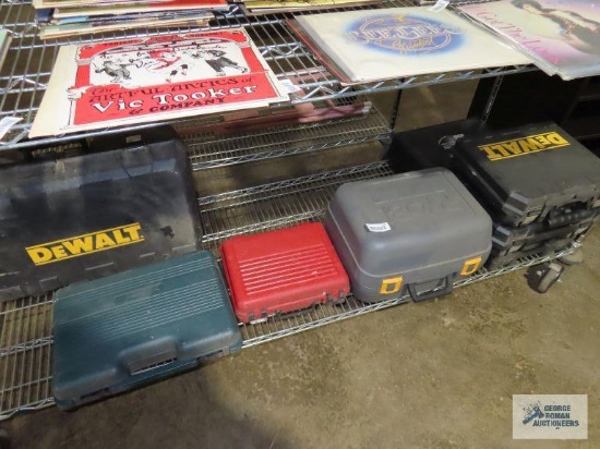 Variety of empty tool cases