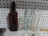 Variety of antique bottles