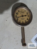Antique Elgin car clock. missing bracket ears.